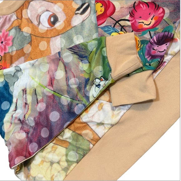 Disney Parks Bambi Fleece Pullover for WomenSz 2X All Over Print Graphics - Picture 5 of 10
